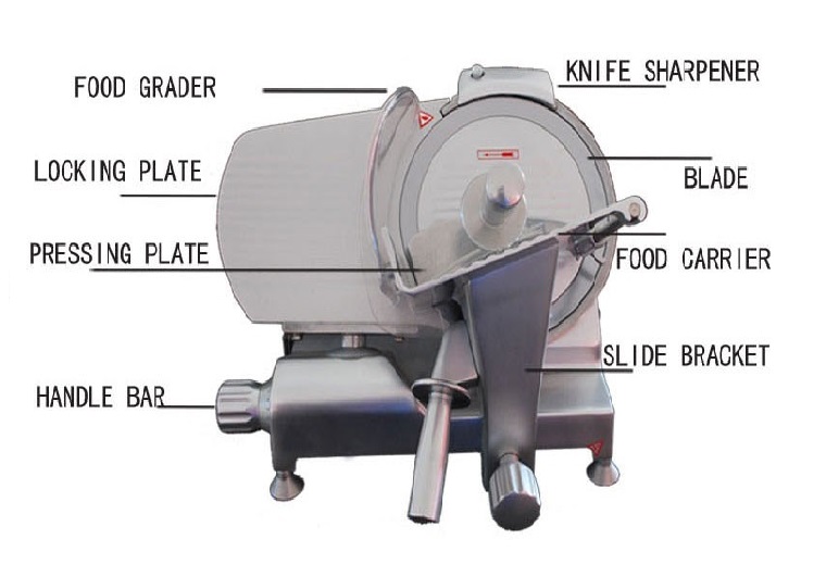 semi-automatic electric meat slicer machine