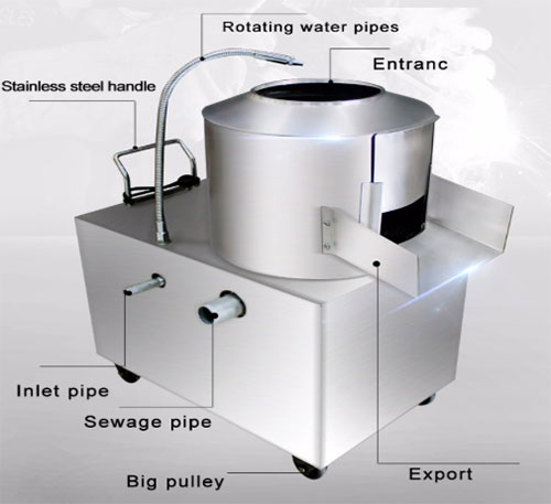 stainless steel electric potato peeling machine